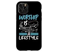 Il culto del cristianesimo è uno stile di vita Musica Note cristiane Custodia per iPhone 11 Pro