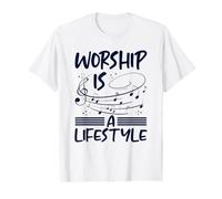 Il culto del Cristianesimo è Uno Stile di Vita Musica Note cristiane Maglietta con Stampa Grafica Economica