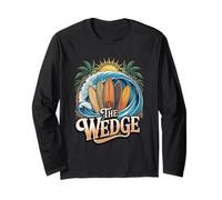 Il cuneo Newport al Beach Shore Break Surf Scene Maglia a Manica
