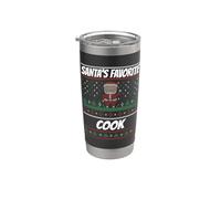 Il cuoco preferito di Babbo Natale Cuoco di Natale Bicchiere termico in acciaio inox doppia parete