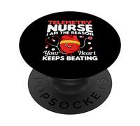 Il cuore continua a battere l'infermiera di telemetria PopSockets PopGrip Adesivo