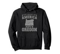 Il Cuore d America batte in Oregon Stato USA Felpa con Cappuccio