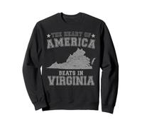 Il Cuore d America batte in Virginia Stato USA Felpa