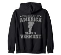 Il Cuore d America batte nel Vermont Stato degli Stati Uniti USA Felpa con Cappuccio