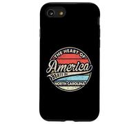 Il cuore d"America batte nello stato retrò degli Stati Uniti della Carolina del Nord Custodia per iPhone SE (2020) / 7/8