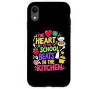 Il cuore della scuola batte nella signora del pranzo in cucina Custodia per iPhone XR