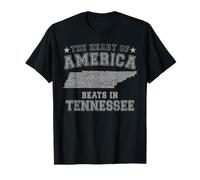 Il Cuore dellAmerica batte nel Tennessee Stato degli Stati Uniti USA Maglietta