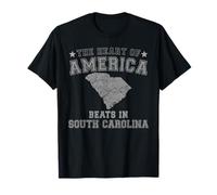 Il Cuore dellAmerica batte nella Carolina del Sud Stato degli Stati Uniti USA Maglietta