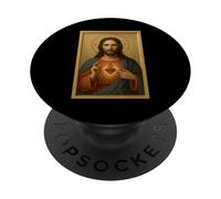 Il cuore di Gesù Cristo - Icon Cattolico Sacro Cuore PopSockets PopGrip Adesivo