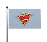 Il Cuore Di Un Angelo Bandiere Da Giardino Con 2 Occhielli Garden Flag Resistente Alle Intemperie Bandiere Di Benvenuto Decorazione Per Esterni All'Aperto Interni 90X152Cm