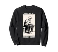 Il Cuore Dice Che Le Ginocchia Dicono Il Balcone Carta dei Felpa