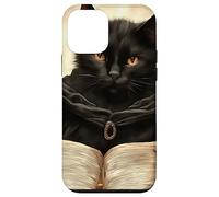 Il curioso libro della magia del gatto nero Custodia per iPhone 12 mini