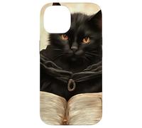 Il curioso libro della magia del gatto nero Custodia per iPhone 14