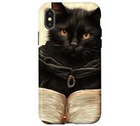Il curioso libro della magia del gatto nero Custodia per iPhone X/XS