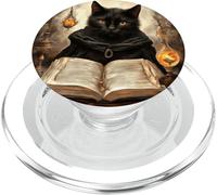 Il curioso libro della magia del gatto nero PopSockets PopGrip per MagSafe