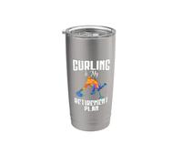 Il curling è il mio piano pensionistico Curling Bicchiere termico in acciaio inox doppia parete