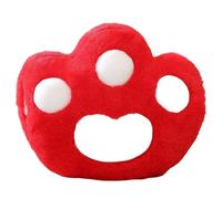 Il cuscino scaldamani invernale può essere utilizzato per scaldare le mani per ragazze e bambini, regalo per attività sportive, morbido e adorabile artiglio di gatto (rosso)