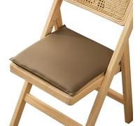 il cuscino, Tessuto tecnico con fondo antiscivolo | Cuscino for sedia in memory foam confortevole | Moderno, tinta unita cerniera(Coffee,45x45x4cm)