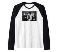 Il dannato Ritratto della Band di Dave Vanian di Allan Ballard Maglia con Maniche Raglan