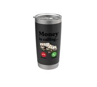 Il denaro chiama l'imprenditore Hustle Hustler CEO Gift nero Bicchiere termico in acciaio inox doppia parete