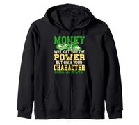 Il Denaro dà Potere, Il Carattere Rispetto Felpa con Cappuccio