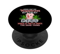 Il denaro non può comprare la felicità, ma può comprare maiali che è bello PopSockets PopGrip Adesivo