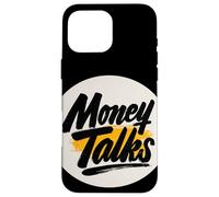 Il denaro parla in colori freddi per gli amanti del denaro Custodia per iPhone 16 Pro Max