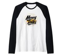 Il Denaro Parla in Colori Freddi per Gli Amanti del Denaro Maglia con Maniche Raglan