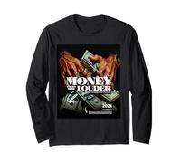 Il Denaro Parla più Forte Streetwear Gangster Cash Stack Maglia a Manica
