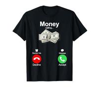 Il Denaro Sta chiamando Un Meme di Chiamata Divertente Cash Money Scritto Male Maglietta