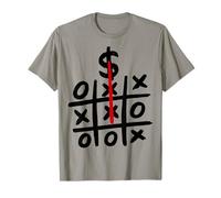 Il Denaro Vince Divertente X O Gioco Meme Ricco Uomo d'Affari Maglietta