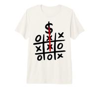 Il Denaro Vince Divertente X O Gioco Meme Ricco Uomo d'Affari Maglietta Premium