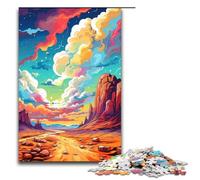 Il deserto è circondato da schizzi Un sacco di puzzle colorati da 1000 pezzi per adulti come regalo Il regalo migliore adatto per adolescenti dai 14 anni in su Dimensioni 75x50 cm