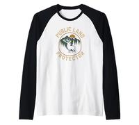 Il design del protettore del territorio pubblico non vendere la nostra fattura sulle terre libere Maglia con Maniche Raglan