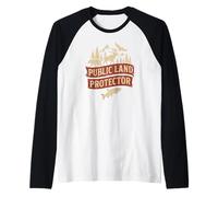 Il design del protettore del territorio pubblico non vendere la nostra fattura sulle terre libere Maglia con Maniche Raglan