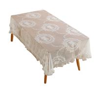 Il design elegante della tovaglia in pizzo bianco la rende un must have per ogni