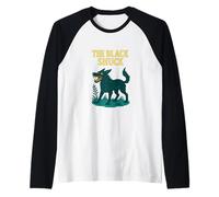 Il Design folcloristico del Cane Fantasma Inglese Black Shuck Maglia con Maniche Raglan