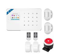 Il di allarme di sicurezza Smart GSM funziona con il rilevatore di movimento antifurto domestico, il sensore for porte e finestre(WIFI GSM KIT2 Alarm)