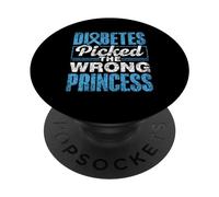 Il Diabete Ha Scelto La Principessa Sbagliata Tipo Diabete PopSockets PopGrip Adesivo
