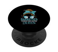 Il Diabete Ha Scelto La Regina Sbagliata Diabetico Diabete PopSockets PopGrip Adesivo