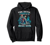 Il Diavolo sussurrò a Me I'm Coming for You Beer Lover Goth Felpa con Cappuccio