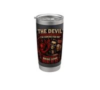 Il diavolo sussurrò che sto arrivando per te I sussurrò indietro Bicchiere termico in acciaio inox doppia parete