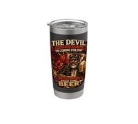 Il diavolo sussurrò che sto arrivando per te I sussurrò indietro Bicchiere termico in acciaio inox doppia parete