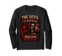 Il Diavolo sussurrò Che STO arrivando per Te I sussurrò Indietro Maglia a Manica