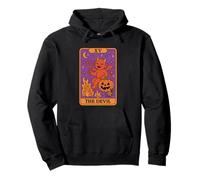 Il Diavolo Tarocchi Halloween Mischief Felpa con Cappuccio