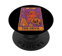Il diavolo Tarocchi Halloween Mischief PopSockets PopGrip Adesivo