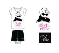 IL DIAVOLO VESTE PRADA Pigiama estivo corto donna in cotone DYD0885 SABOR