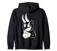 Il Diavolo Vintage Cartoon Felpa con Cappuccio