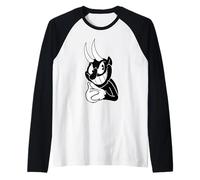 Il Diavolo Vintage Cartoon Maglia con Maniche Raglan
