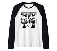 Il dibattito di Trump del 2024 Stanno mangiando Animali Domestici Maglia con Maniche Raglan